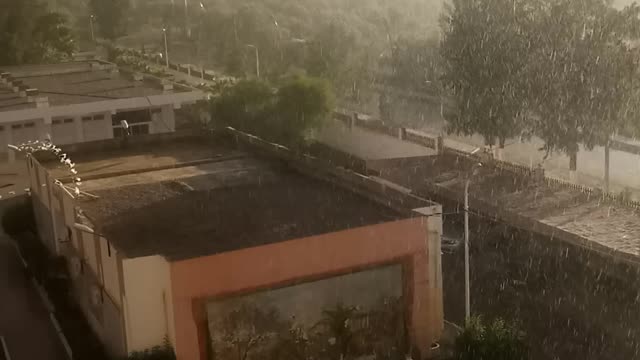 Rain in only one side ! Very beatiful view