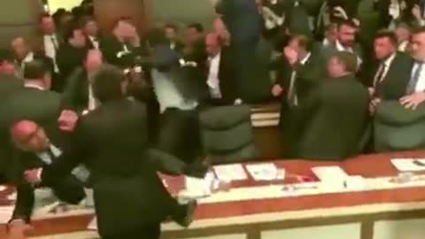 brawl on parliament