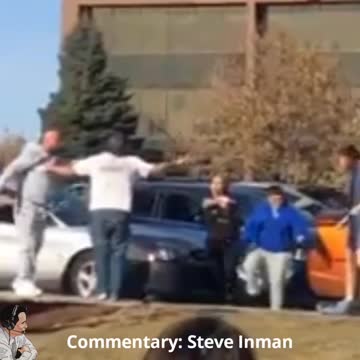 Fighting over a new hamburger joint's grand opening at "In n Out" in Denver, Co.