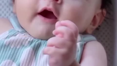 Funny baby creating video