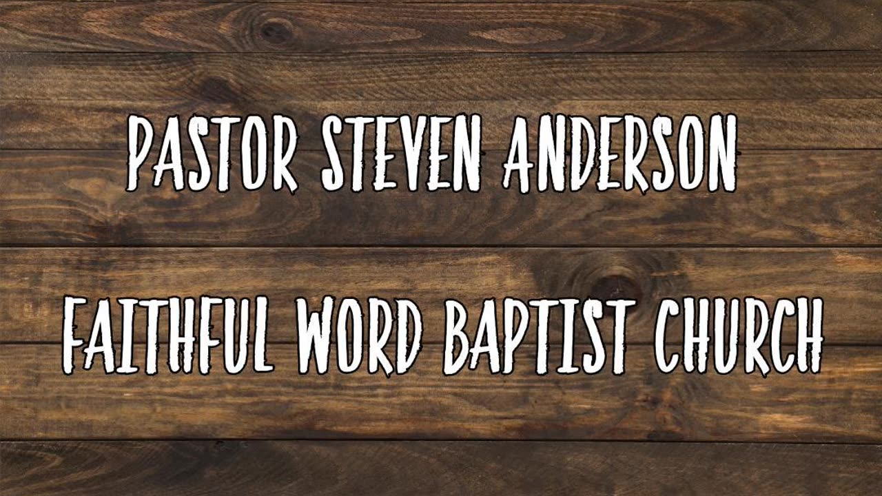 John 19 | Pastor Steven Anderson | 03/19/2008 Wednesday PM