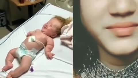 Mother crying her baby
