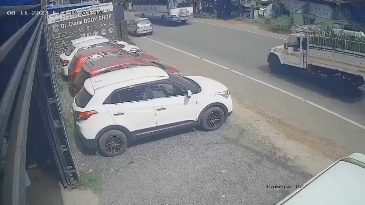 BIKE and BUS Horrible Accident - Two Died- India - Kerala