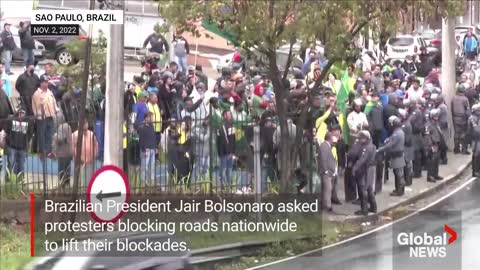 Brazil election: Bolsonaro calls on protesters to end blockades on nation's roads