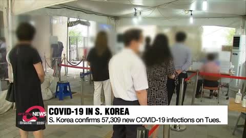 S. Korea confirms 57,309 new COVID-19 infections on Tuesday