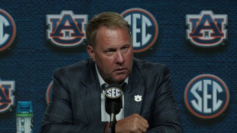 Auburn Head Coach Hugh Freeze media breakout session, SEC football media days 2023