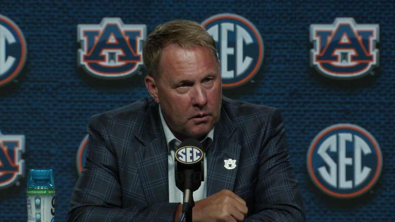 Auburn Head Coach Hugh Freeze media breakout session, SEC football media days 2023