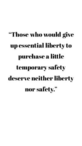 Those who would give up essential liberty...