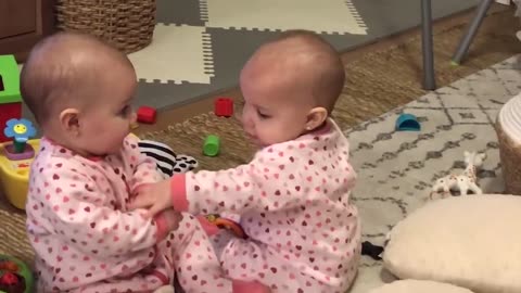 TWIN BABIES FUNNY