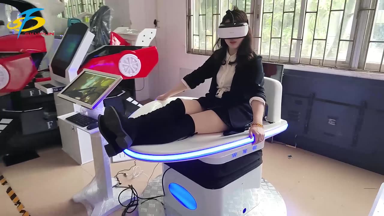 9D simulator single seat 9d VR SLIDE can be placed in shopping malls and amusement parks