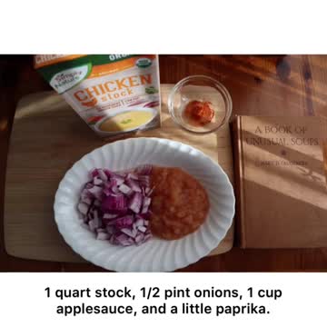 Apple and Onion Soup with Stuffed Prunes (1923)