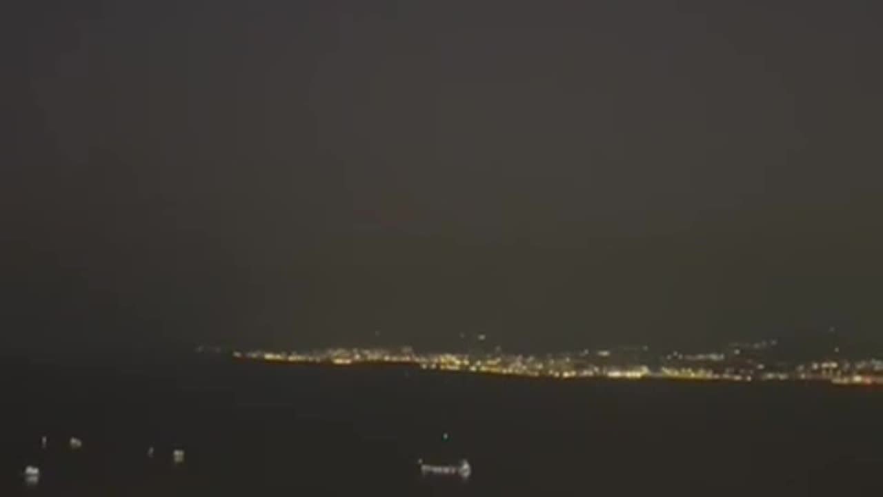 The moment Hezbollah drone hit a position in Nahariya, northern occupied Palestine