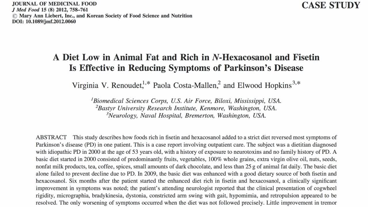 Treating Parkinson's Disease With Diet