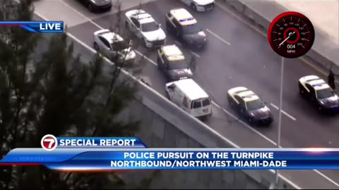 Wild police chase in Miami Dade. I have never seen so many pit maneuvers.