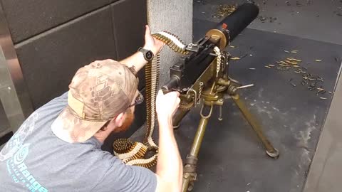 Browning 1917 Belt Fed Test Fire