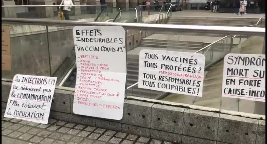 Les MAsques Blancs Rennes Sitting morts apres injection le 26 nov 2022