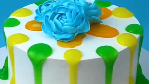 Stunning birthday cake decorating technique _♨️♨️ #shorts