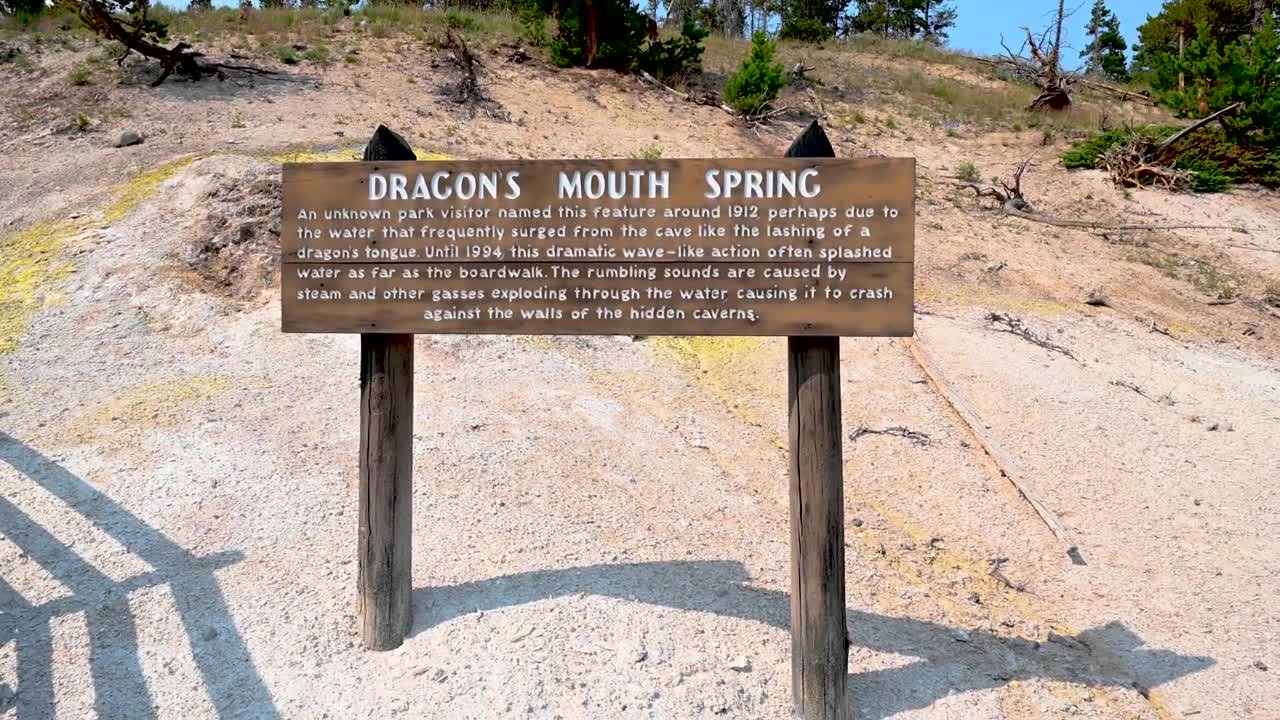 Mud Volcano trail in Yellowstone National Park