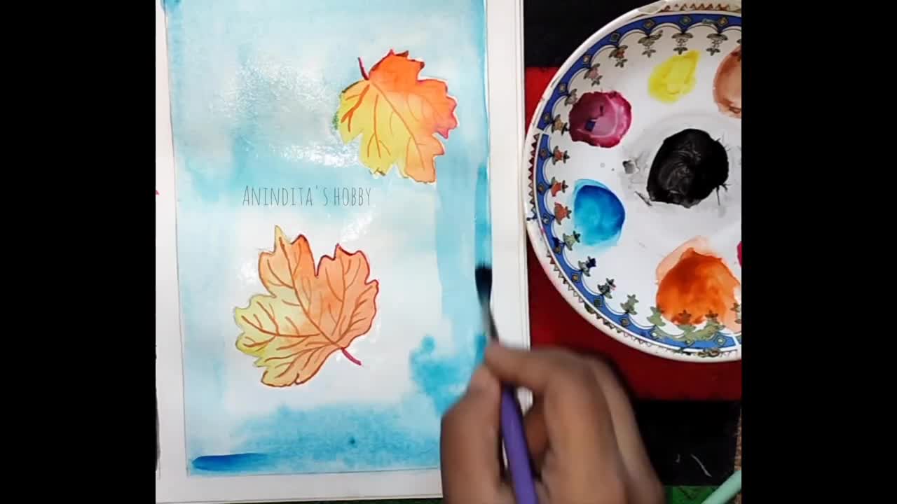 Simple watercolour painting for beginners