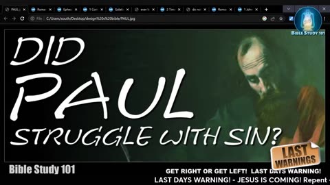 DID PAUL STRUGGLE WITH SIN? ROMANS 7 [@BIBLESTUDY101 ON YT]