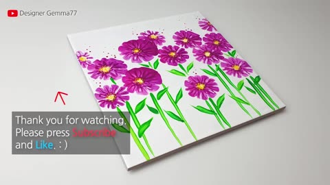 600 Flower garden Easy Painting ideas Acrylic Painting for beginners