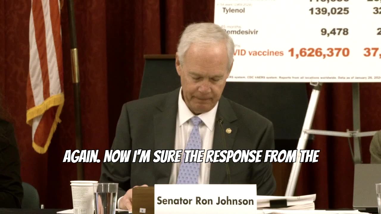 Great opening statement by senator Ron Johnson