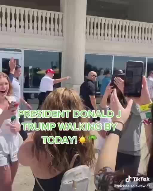 Trump Waves as People Cheer Him On