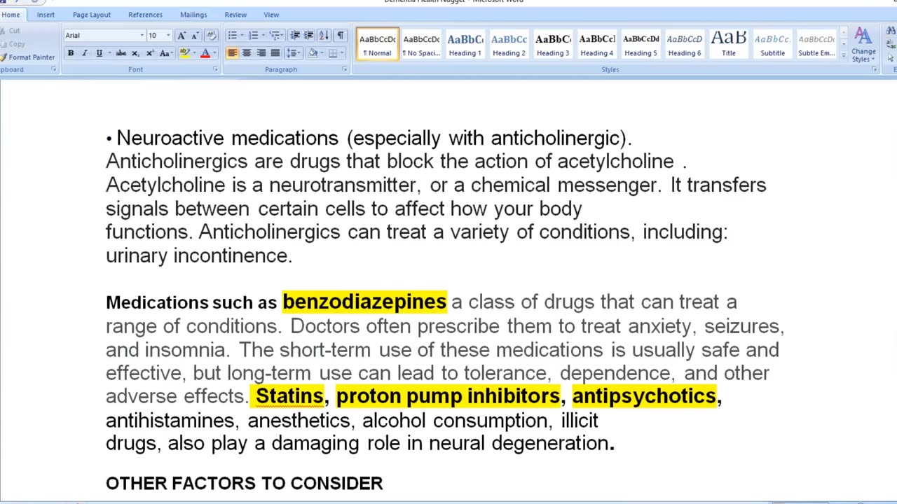 (09/23/2023) Dementia Health Nugget (1/2) - Mark J.