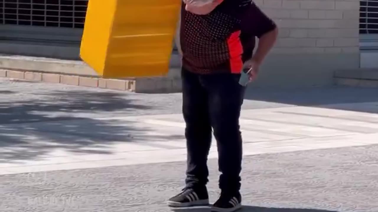 Hahaha The man was shocked