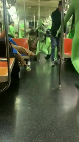 Attacked by Girls in Neon Green on NYC Subway