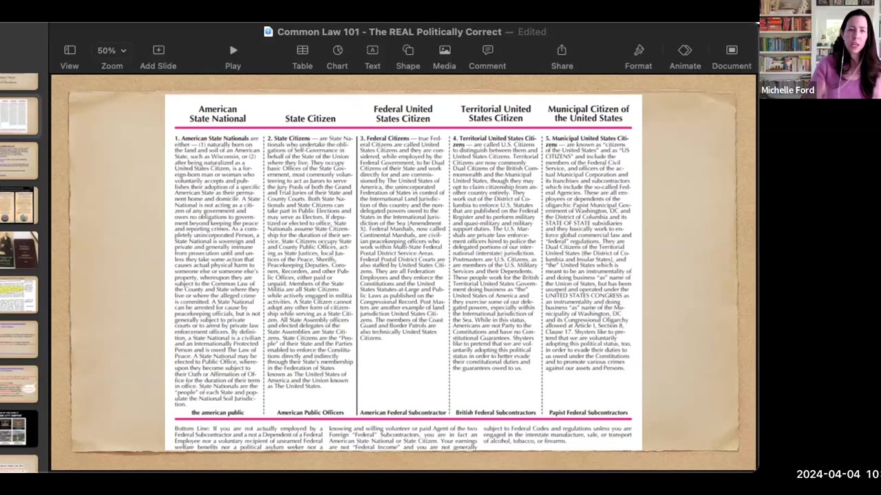 American Common Law 101 April 4 2024