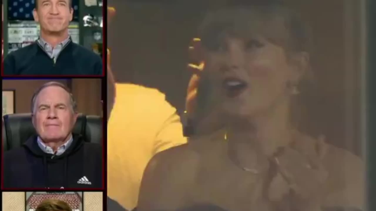 Belichick Grimaces Seeing Taylor Swift