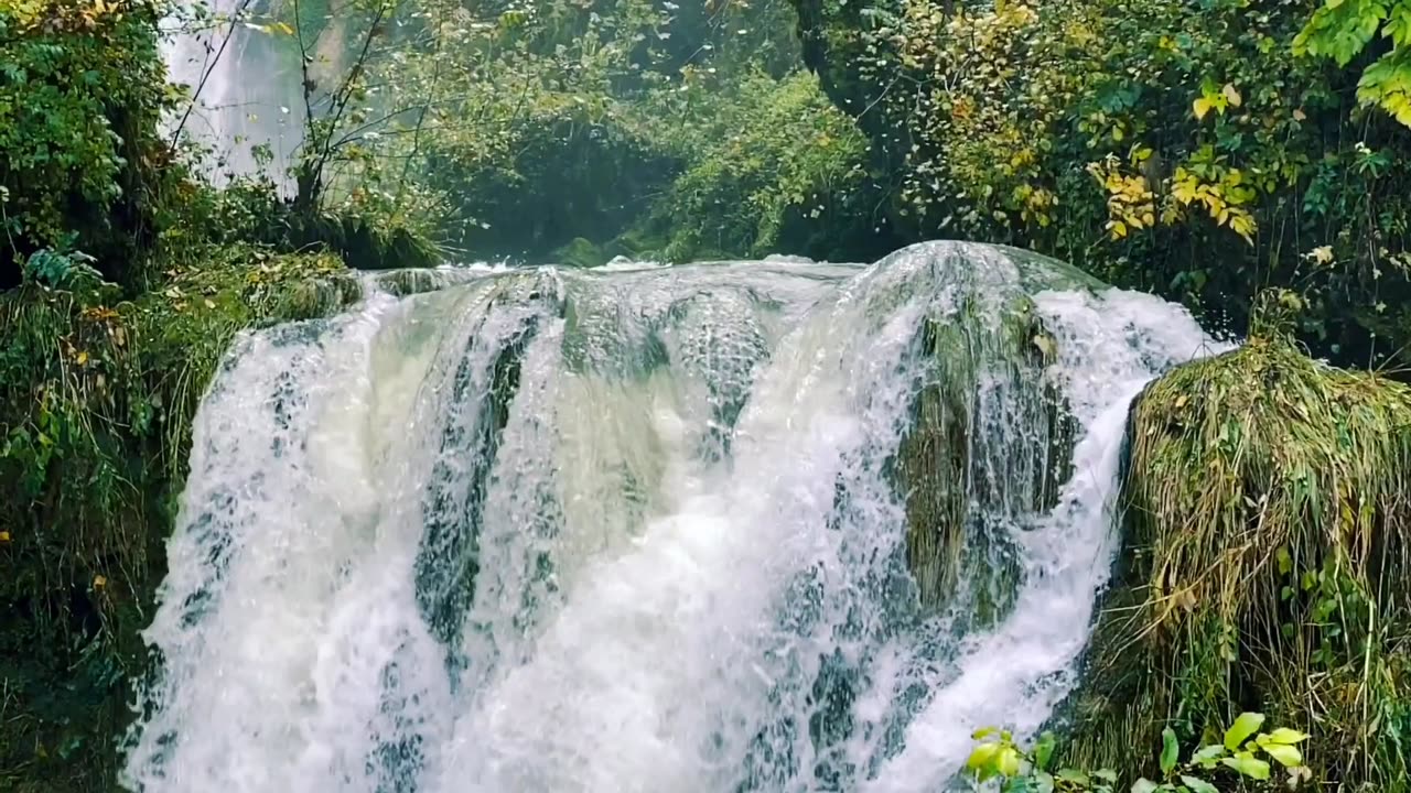 The beautiful waterfall