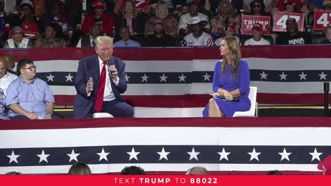 Donald Trump with Sara Hucabe At Town Hall In Flint MI 9/17/2024