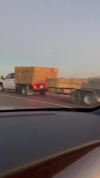 Truck Hauling HAY Catches Fire on Interstate 10 near Phoenix