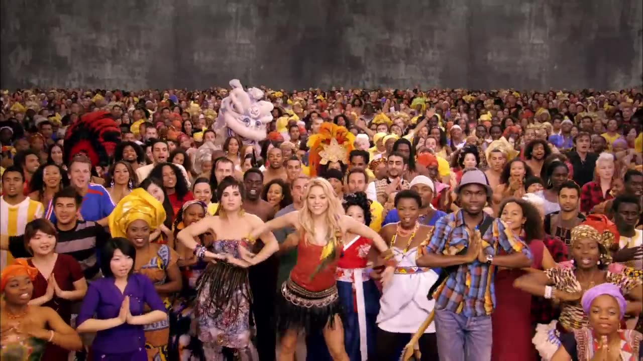 Shakira waka waka This time for Africa.