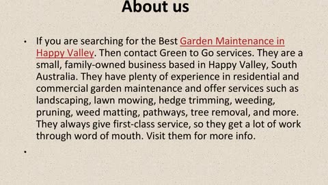 Best Garden Maintenance in Happy Valley.