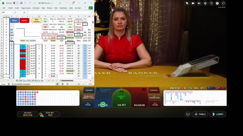 Live Baccarat - 205 units in 63 minutes