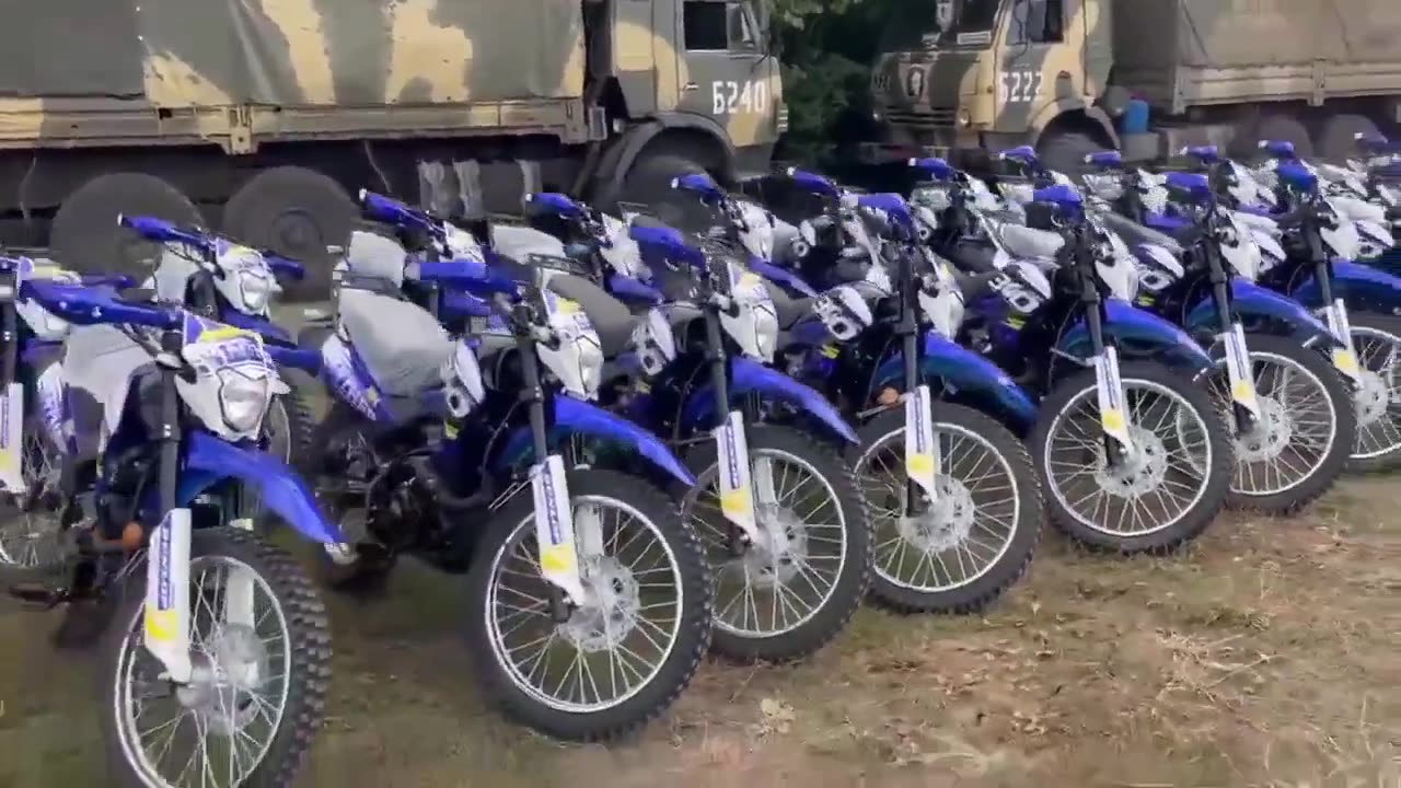 The Russian army uses motorcycles to move quickly .