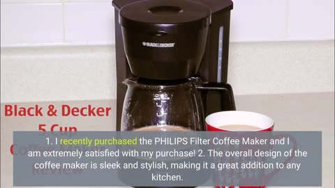 PHILIPS Filterkaffeemaschine – 1.25-Liter-Fassungsvermögen, bis zu 15 Tassen, Boil & Brew