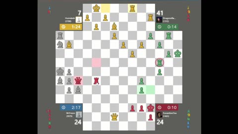 I survive MUCH longer than l deserve to | 4 player chess
