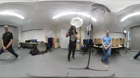 Funny 360° video photo shooting