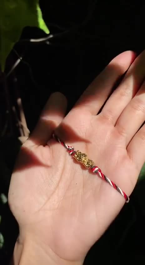 Balinese Tridatu Bracelet with Xuping Dragon Charm, A Unique Dragon Bracelet for Strength and Spirit