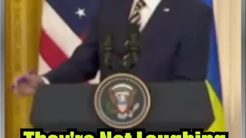 Biden's Response To Ukrainian Reporter Has Room Laughing