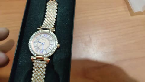 Nibosi women watch Rose Gold Diamond Wrist watch