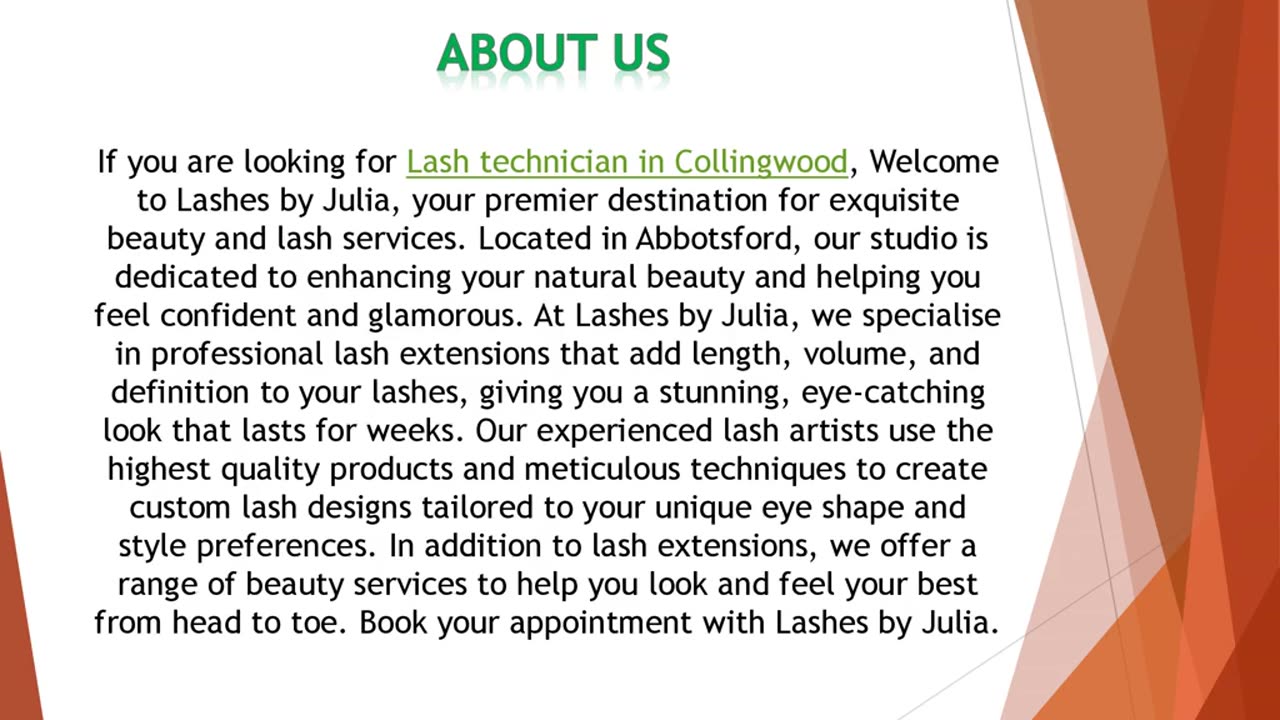 If you are looking for a Lash technician in Collingwood