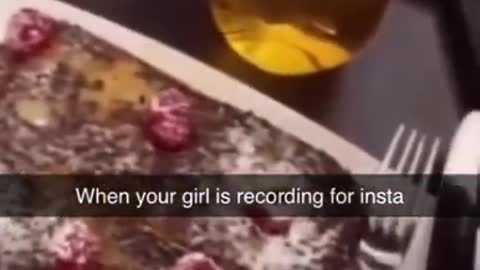 How to React If Your Girlfriend Is Recording Food