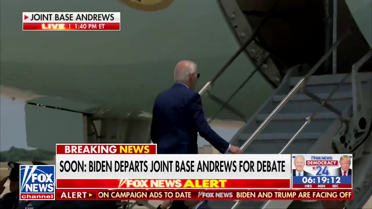 Crooked Joe Biden, after a week of perfecting his debate drug cocktail, heads for Atlanta. 🚀💉