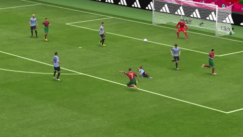 Ronaldo goal against Uruguay #ronaldo #portugal #Uruguay #rumbleshorts #shorts #football #fifamobile