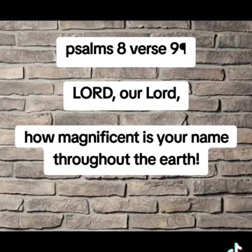 Psalms 8 verse 9